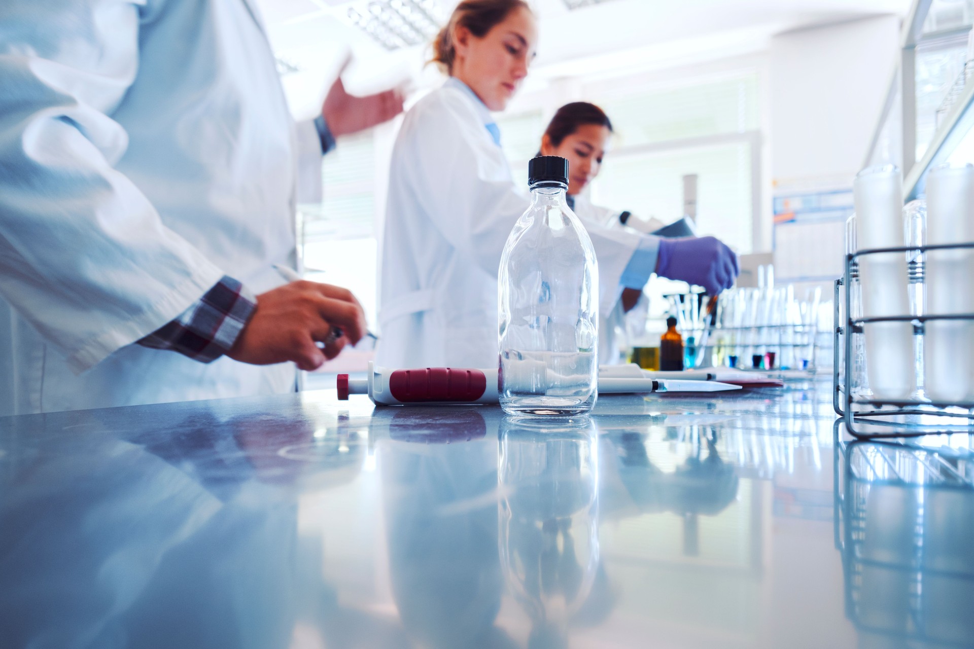 Group of scientists working in laboratory